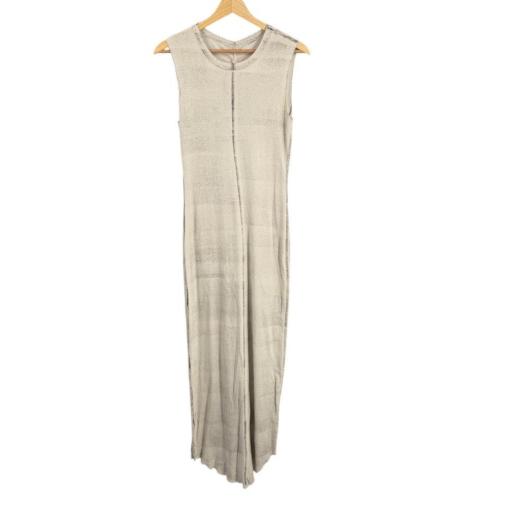 Raquel Allegra Size 0 XS Cream Sleeveless Long‎ Jersey Maxi Dress 100% Cotton